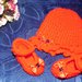 Scarpette e cappellino bebè misto lana rossa 