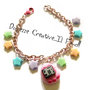 Bracciale Pastel Goth - Tamagotchi - con stelline color pastello, anni 90 - 90's