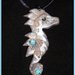 Ciondolo cavalluccio marino ooak/Pendand necklace seahorse