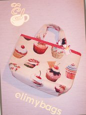 Borsa cupcakes pasticcini di stoffa handmade♥