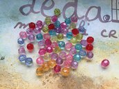 50 Perline acriliche colori misti 6mm