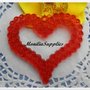 1 PZ  MAXI CUORE IN PLASTICA,CIONDOLO,PENDENTE  KAWAII,CUTE,PENDANT,HEART