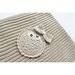 Copertina Cottonlove Beige con Gufo lavorata a maglia in cotone biologico