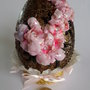 Uovo Pasqua FIORI DI PESCO - effetto cioccolato cm.15 