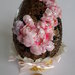 Uovo Pasqua FIORI DI PESCO - effetto cioccolato cm.15 