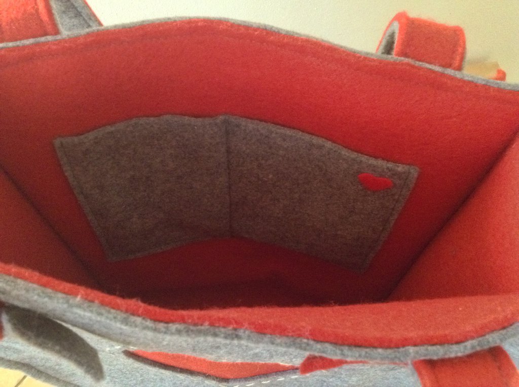 Siena Home Borsa In Feltro Per Camino – 39x31 Cm, Rossa, Resistente E Pratica - 5