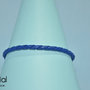 Bracciale cordincino caucciù uomo - Blu