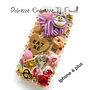 Cover IPhone 6 PLUS Alice nel paese delle meraviglie - Stregatto - kawaii Eat me - biscotti, rose, diamante, caramelle