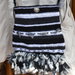 Borsa di lana a tracolla color bianco e nero