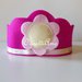 Coroncine rosa in pannolenci per il compleanno della vostra principessa: del feltro renderà speciale la sua festa!