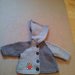 maglioncino con cappuccio da bambino 0,5-1 anno misto lana