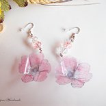 Orecchini a lobo pendenti con fiori e perle fimo - Gioielli - Orecc