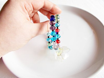 Bracciale Donna EVER FAITH Cristallo A Goccia 8 Forma Nodo | Bracciale Elastico Stretch, Regalo In Confezione