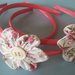 Cerchietto  con fiore kanzashi accessorio per capelli donna bambina