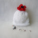 Cappellino per neonata / Cappellino cotone bambina / Accessori neonata / Cappellino Fatto a mano / Photo prop / Rosso Papavero 