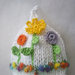 Cappellino con fiori neonata / Cappellino cotone bambina / Accessori neonata / Cappellino Fatto a mano / Photo prop / E' arrivata Primavera