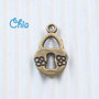 10 charms lucchetto bronzo