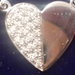 Collana cuore grande in argento 925 e cubic zirconia bianchi.