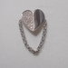 Anello cuore in argento 925 e Cubic Zirconia bianchi.