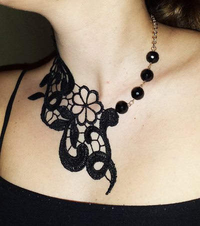 Gioielli Floreali In Argento Sterling S925 Con Onice - Set Di Orecchini E Collana Quadrifoglio, Eleganza Naturale Per Donna