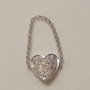 Anello cuore pavè in argento 925 e Cubic Zirconia bianchi.