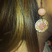 Orecchini stampati in 3d - 3d printed earrings - pizzo rosa e perle rosa