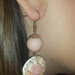 Orecchini stampati in 3d - 3d printed earrings - pizzo rosa e perle rosa