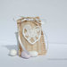 Bomboniera matrimonio: sacchettino elegante con cuore a forcella ed uncinetto  -  in bianco ed ecru
