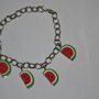 Bracciale in Fimo angurie -fatto a mano- Bracciale molto ESTIVO