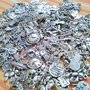 50 CHARMS MISTI IN ARGENTO TIBETANO - PENDENTI BOMBONIERA HOBBY CREATIVI - CHARM