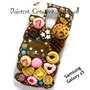 Cover Samsung  Galaxy s5 kawaii, cioccolato, idea regalo, biscotti, nutella, pan di stelle, waffle, cookie, gatto, miniature