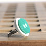 A1.15 - anello con bottoni vintage bianco e verde - Linea Flower Power