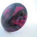 Anello bottone smalto magenta/nero