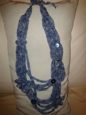 Carta Azzurra - Collana in tricotin di lana