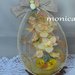 uovo plexiglass con fiori e pulcini