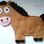 Cavallo in feltro per bambini handmade♡