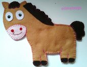 Cavallo in feltro per bambini handmade♡