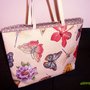 Borsa primavera farfalle e fiori di stoffa handmade♡