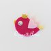 Uccellino rosa in feltro con graziosa corona: una calamita per festeggiare la principessa di casa!