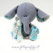 Elefantino  (in tonalità blu-griggio-azzurro)
