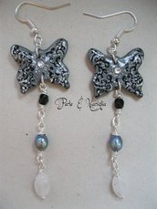 ♥ Georgiana ♥ orecchini farfalla con perle di fiume