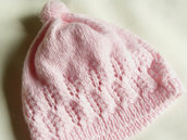 Cappellino rosa per neonata