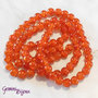 Lotto 10 perle tonde crackle 10mm orange