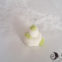 Bomboniera matrimonio mini cake segnaposto con rose verde pistacchio
