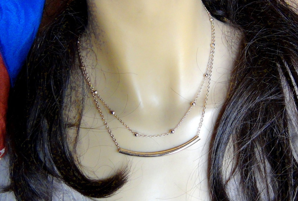 Collana A Catena Cubana Con Ciondolo Cuore E Luna - Placcata Oro 14K, Acciaio 316L, 52 Cm, Per Donna