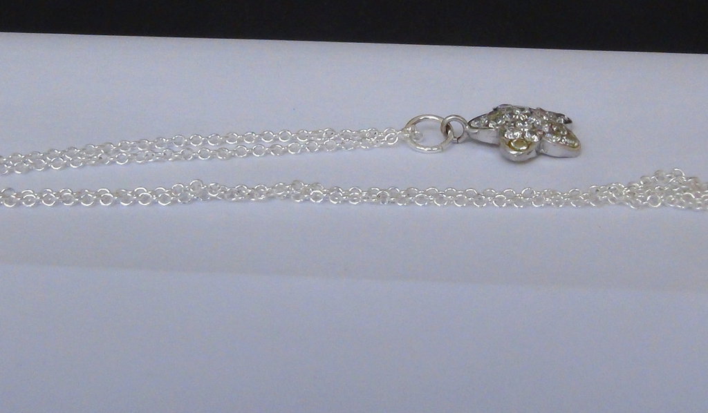 Sofia Milani Collana Argento 925 Con Zircone Ciondolo Fiore - Placcata Rodio, Ipoallergenica, Regalo In Scatola Elegante