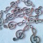 5 charms CHIAVE DI VIOLINO in argento 