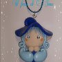 collana folletto blu in fimo