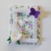 Set 20 cornici di stoffa e feltro con decorazioni 'Farfalline tra i fiori' glicine, verdi e bianche: bomboniere calamita per bambine romantiche!