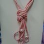 COLLANA ROSA CON PERLE